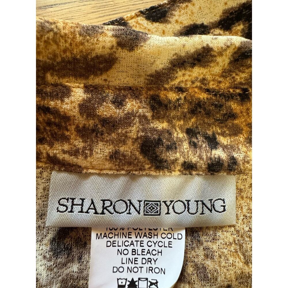 Sharon Young Women Size 10 Long Sleeve Button Down Lightweight Blouse‎ Vintage - Picture 3 of 12